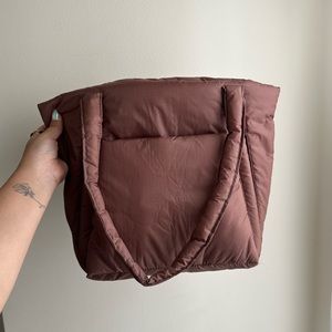 Baggu Puffy Mini Tote in Cocoa